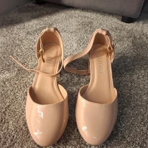 Chic Blush Ankle Strap Heels